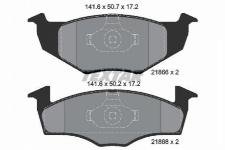 Колодки тормозные (передние) Seat Cordoba/Ibiza 02-09/Skoda Fabia 99-08/VW Polo 94-12/Lupo 98-05/Fox TEXTAR 2186602