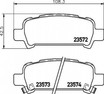 Колодки тормозные (задние) Subaru Forester 98-08/Impreza 00-09/Legacy II/III 94-03/Outback 00-03 NISSHINBO NP7003