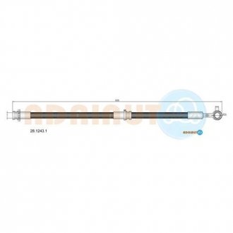 NISSAN гальмівний шланг передн. прав. QASHQAI, QASHQAI +2 ADRIAUTO 28.1243.1