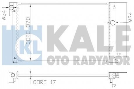 Радиатор охлаждения Toyota Corolla 1.6 06-14 Kale 371900