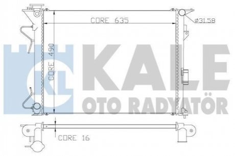 HYUNDAI радіатор охолодження Grandeur,Sonata V,VI 2.4/3.3 05- Kale 369800 (фото 1)