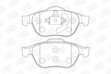 Колодки тормозные (передние) Renault Laguna II 01- CHAMPION 573017CH