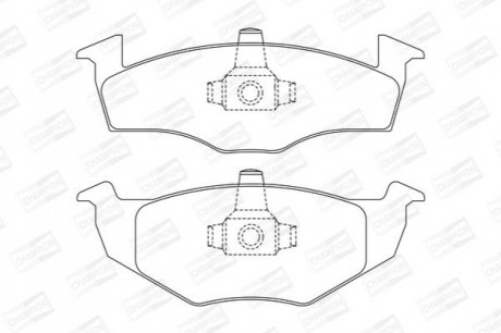 Колодки тормозные (передние) Seat Cordoba/Ibiza II 93-02/VW Golf III 91-99/Polo 95-02 CHAMPION 571939CH (фото 1)