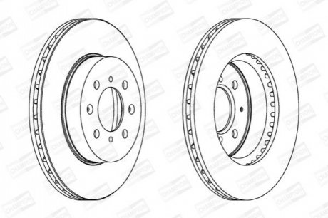 Диск тормозной (передний) Honda Civic V/VI/VII 90-05/Jazz 08-/CRX 89-98 (262x21) CHAMPION 561630CH