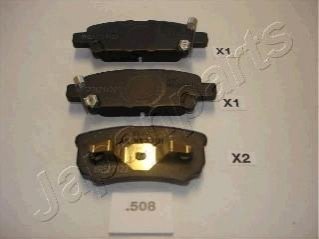 Колодки тормозные (задние) Mitsubishi Outlander/Lancer 03-/Jeep Compass/Patriot/Dodge Avenger 06- JAPANPARTS PP-508AF (фото 1)