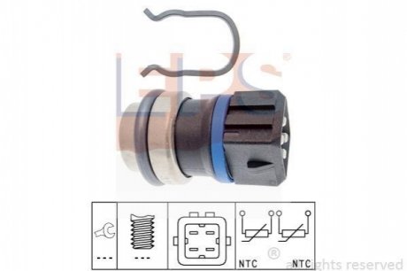 Датчик температуры охлаждающей жидкости VW Caddy II/T4 1.4-2.5 90-04 (4 конт.) EPS 1.830.146 (фото 1)
