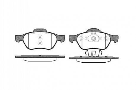 Колодки тормозные (передние) Renault Laguna II/III 01-15/Megane II 03-/Wind 10- WOKING P8623.00