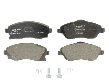 Колодки тормозные (передние) Opel Combo 01-/Corsa C 00-09/Meriva A 03-10/Tigra 04-10 Delphi LP1676 (фото 1)