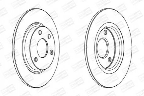 Диск тормозной (передний) Citroen Saxo 96-04/Aircross 10- CHAMPION 561359CH
