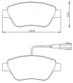 Колодки тормозные (передние) Citroen Nemo 10-/Peugeot Bipper/Fiat 500/500C 08-/Punto 12- Jurid 573164J