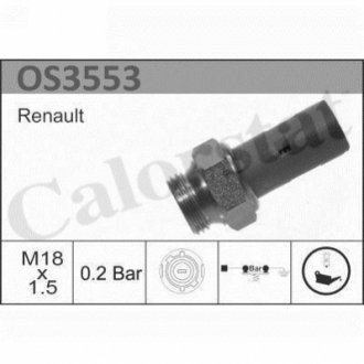 RENAULT датчик тиску мастила CLIO 90-, R19, Megane, Laguna Vernet OS3553
