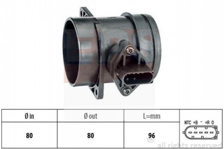 Расходомер воздуха BMW 1/3/X1/X3 1.6i-2.0i 07-15 EPS 1.991.331