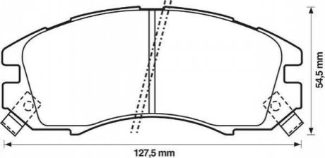 Колодки тормозные (передние) Subaru Impreza 92-00/Legacy 89-99/Outback 98- Jurid 572275J