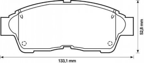 Колодки тормозные (передние) Toyota Camry 90-02/Corolla 87-02/Rav4 94-00 Jurid 572333J