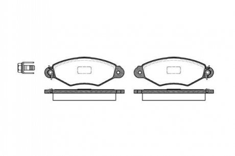 Гальмівні колодки перед. Kangoo 1.2-1.6 97- (Bosch) (з датчиком) WOKING P7433.00