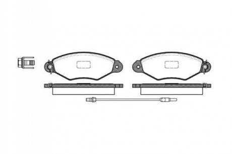 Гальмівні колодки перед. Kangoo 1.2-1.6 97- (Bosch) (з датчиком) WOKING P7433.01