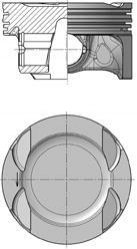 Поршень комплект BMW N63B44 X5 E70, 550i F10, 750i F01 89,00 11- KOLBENSCHMIDT 40631600 (фото 1)