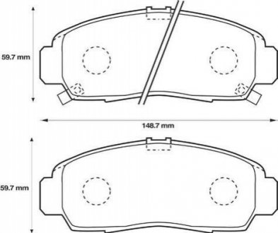 Колодки тормозные (передние) Honda Civic VIII 06-/FR-V 04-/Accord VII 03- Jurid 572449J