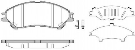 Колодки тормозные (передние) Suzuki SX4/ Vitara 1.4 T/1.6 14- WOKING P14893.02 (фото 1)