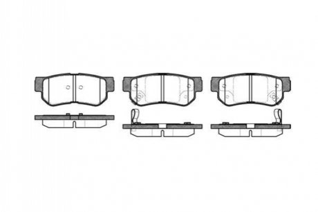 Колодки тормозные (задние) Hyundai Tucson 04-/Santa Fe/Getz/Sonata 98-12/Kia Sportage/Carens 04- WOKING P6463.02