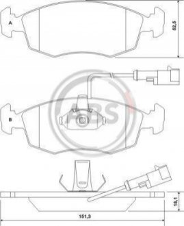 Колодки гальмівні пер. Linea/Strada/Siena/Albea/Palio/Punto 99- A.B.S. 37122