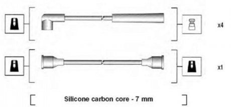 Високовольтні дроти FORD ESCORT 1,3/1,4/1,6 -86 MAGNETI MARELLI 941185010765