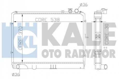 KIA радіатор охолодження Carens II,Pregio 2.0CRDi/2.7D 97- Kale 369900