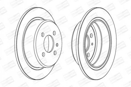 Диск тормозной (задний) BMW 3 (E30) 85-94/3 (E21) 78-82 (258x9.9) CHAMPION 561132CH