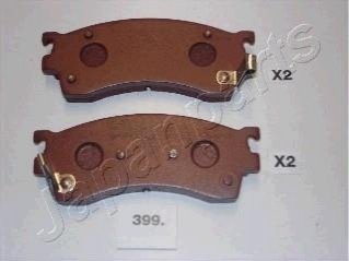 Колодки тормозные (передние) Mazda 626 IV/V 91-02/MX-6 92-97/Ford USA Probe 93-98 JAPANPARTS PA-399AF