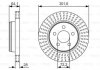 JEEP диск гальмівний передн.Cherokee 08-, Dodge Nitro 07- BOSCH 0986479U04 (фото 1)