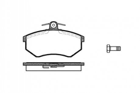Колодки тормозные (передние) Citroen C2/С3 03- WOKING P0343.10 (фото 1)