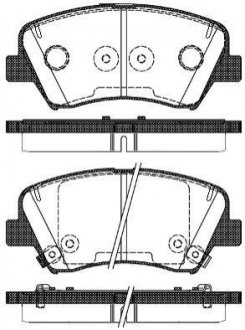 Колодки тормозные (передние) Hyundai Elantra 10-/ i30 11-/ Kia Ceed/Cerato 12- R15 WOKING P15123.32