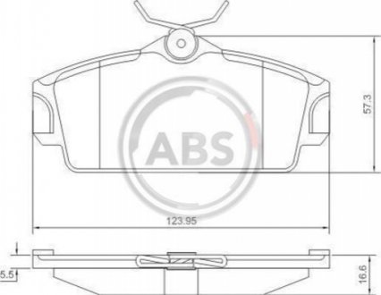 Гальмівні колодки перед. Nissan Almera 00-/Primera 91-02 (TRW) A.B.S. 37046