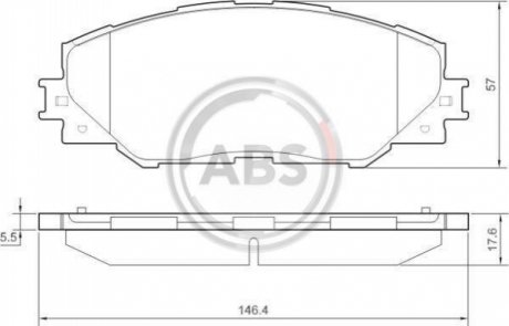 Колодки тормозные (передние) Toyota Auris 10-18/Prius 08-/Rav4 III/IV 06- A.B.S. 37543