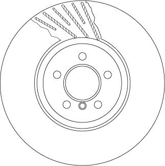 Диск тормозной (передний) BMW 5/6/7 09- (374x36) (R) TRW DF6614S (фото 1)