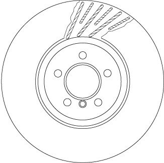 Диск тормозной (передний) BMW 5/6/7 09- (374x36) (L) TRW DF6613S (фото 1)
