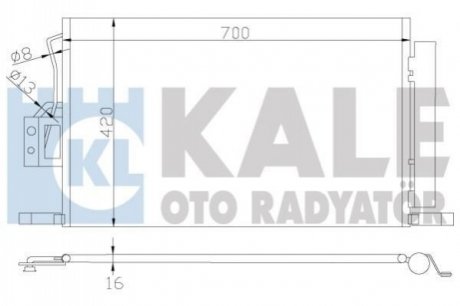 Радиатор кондиционера Hyundai Santa Fe II 2.2 CDRi/2.7 06-12 Kale 379300