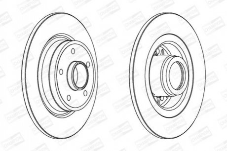 Диск тормозной (задний) Renault Laguna II 01-07 (274x11) CHAMPION 562184CH-1 (фото 1)