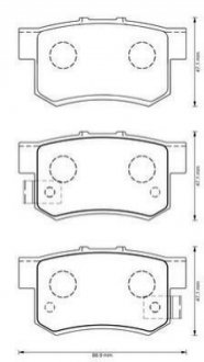 Колодки тормозные (задние) Suzuki SX4/Swift 06-/Honda Accord 91-93/Civic 95-/Fiat Sedici 06-14 Jurid 573375J