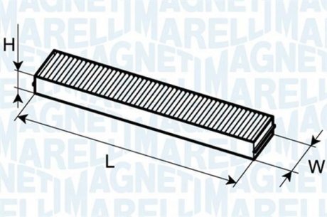 Фільтр салону FORD MONDEO 1993- [350203061070] MAGNETI MARELLI BCF107