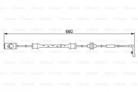 OPEL датчик передніх гальмівних колодок VECTRA B 2.0,2.5 BOSCH 1987474972