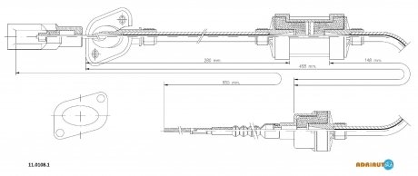 FIAT трос зчеплення Punto всі (exc TDS) 7/94- (856/21 ADRIAUTO 11.0108.1 (фото 1)