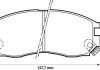 Колодки тормозные (передние) Mitsubishi Colt 90-96/Galant/Lancer 88-04/Space Wagon 91-98 Jurid 572381J (фото 1)