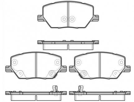Колодки тормозные (передние) Fiat 500X 1.4-1.6/1.6-2.0D 14-/ Jeep Renegade1.4-1.6/2.0CRD 14- WOKING P17403.02