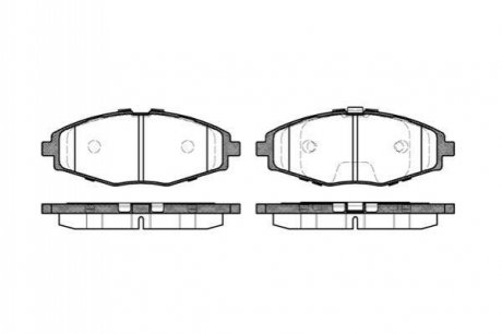 Колодки тормозные (передние) Daewoo Lanos/Sens/Matiz 97-/Chevrolet Matiz/Spark 05- WOKING P7963.00