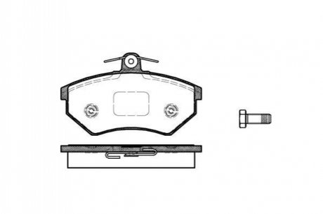 Колодки тормозные (передние) Audi 80/90/100/A4 77-00 WOKING P0343.40
