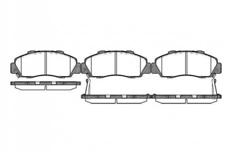 Колодки тормозные (передние) Honda Accord V/VI 93-03/Civic 97-01 WOKING P2513.32