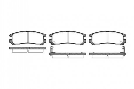 Колодки тормозные (задние) Mitsubishi Lancer V-VII 94-13/Galant VII 92-96/Space Wagon 98-04 WOKING P3913.02