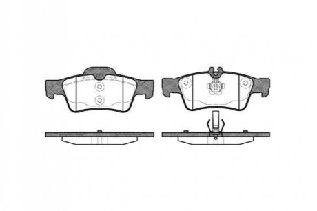 Колодки тормозные (задние) MB C-class (W203) 04-07/E-class (W211/W212) 02-16/S-class (W220/W221) 98- WOKING P8913.00