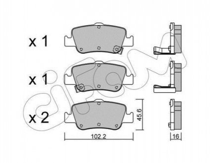 Колодки тормозные (задние) Toyota Auris 06-/Corolla 1.3-2.0D 12- CIFAM 822-796-0